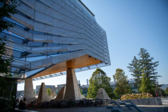 A color photo of Gates Hall on Cornell University's Ithaca campus