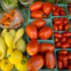 A 2016 farmer's market held by the Dilmun Hill student farm. A 2016 farmer's market held by the Dilmun Hill student farm.