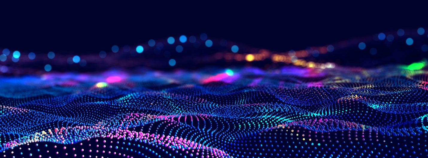 black, blue, pink are blurred and stacked in lines on a dark background